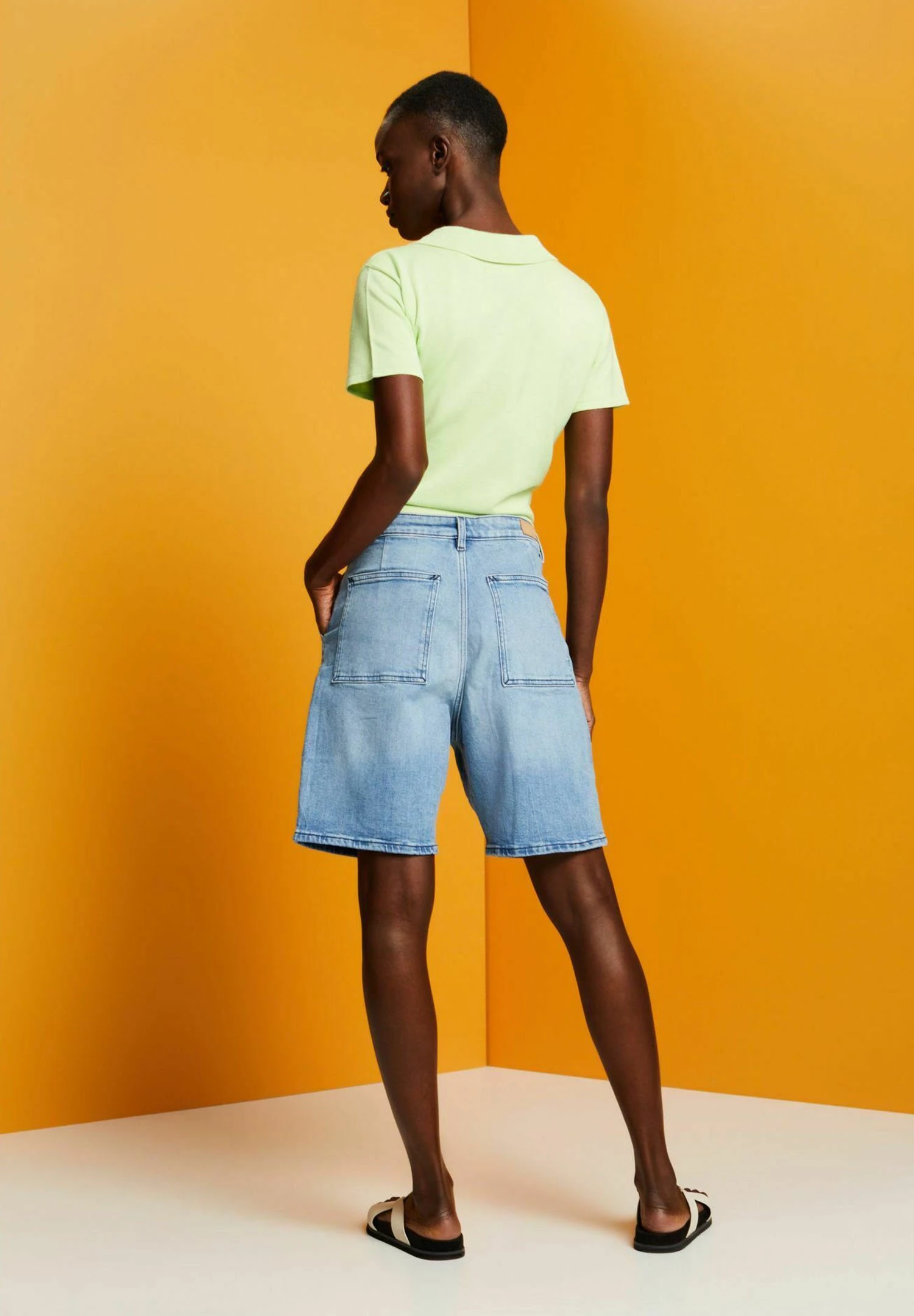 ESPRIT Denim Shorts - Blue Light Washed 5 ESPRIT Denim Shorts - Blue Light Washed - Image 5