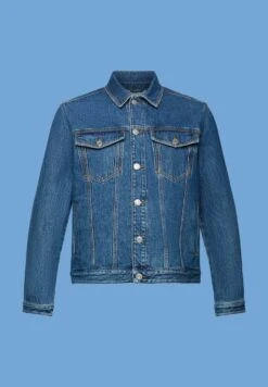 Edc By Esprit Denim Jacket - Blue Medium Washed New -Esprit Sales Store bf7fdbb3639043d78fef21f190590da5