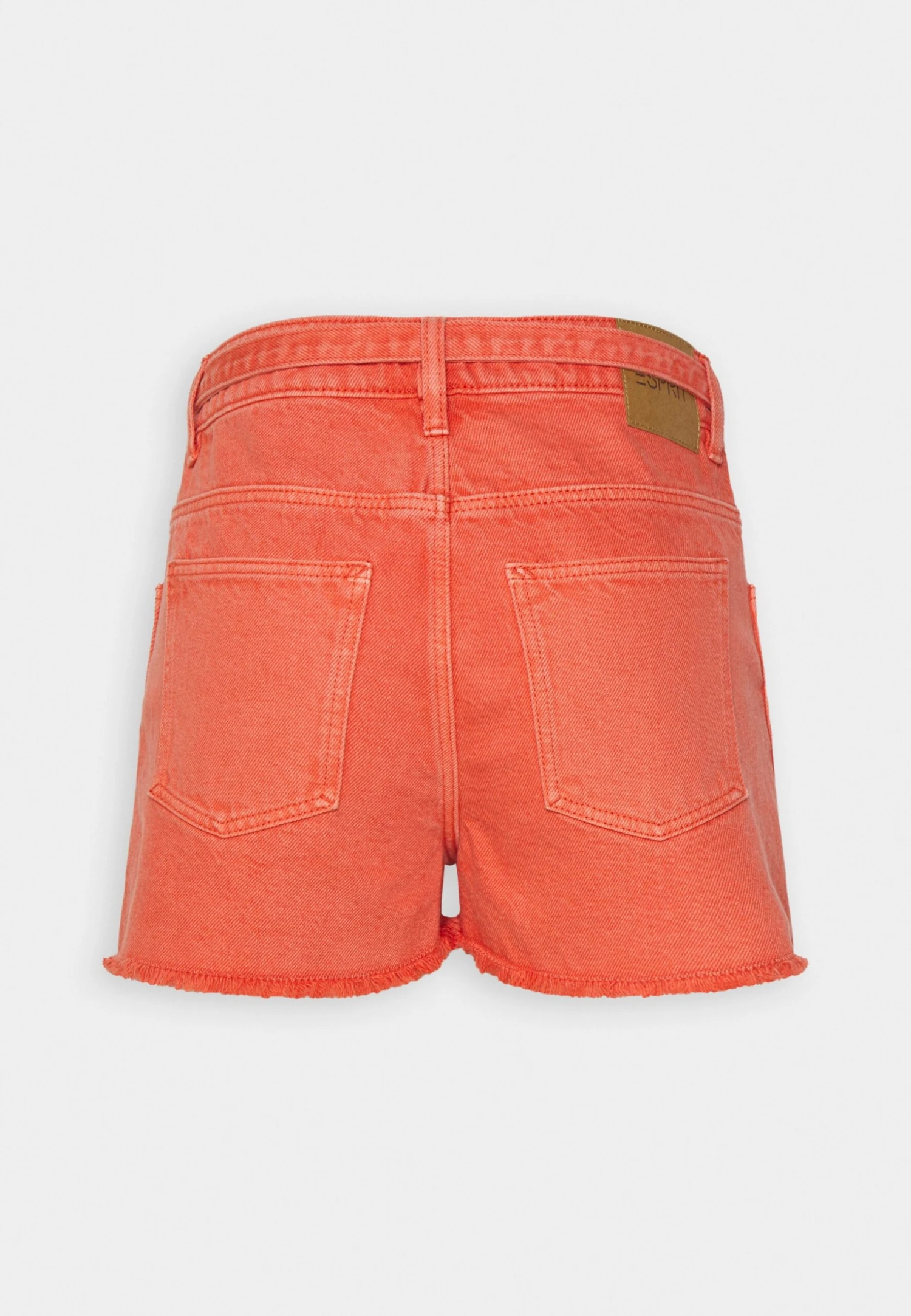Edc By Esprit Col- Denim Shorts - Coral Orange 6 Edc By Esprit Col- Denim Shorts - Coral Orange - Image 6