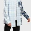 ESPRIT Mit Karo-Patchwork - Shirt - Blue