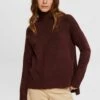 ESPRIT Rollkragen In Mouliné - Jumper - Bordeaux Red