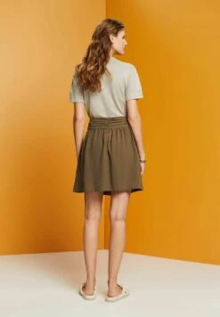 ESPRIT Light - A-Line Skirt - Khaki Green -Esprit Sales Store cf18705fdc804a609271a1a29fcac057