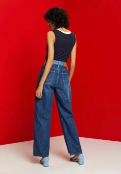 ESPRIT Straight Leg Jeans - Blue Dark Washed -Esprit Sales Store cf98ea06156d4ccfbee4f733a056213d