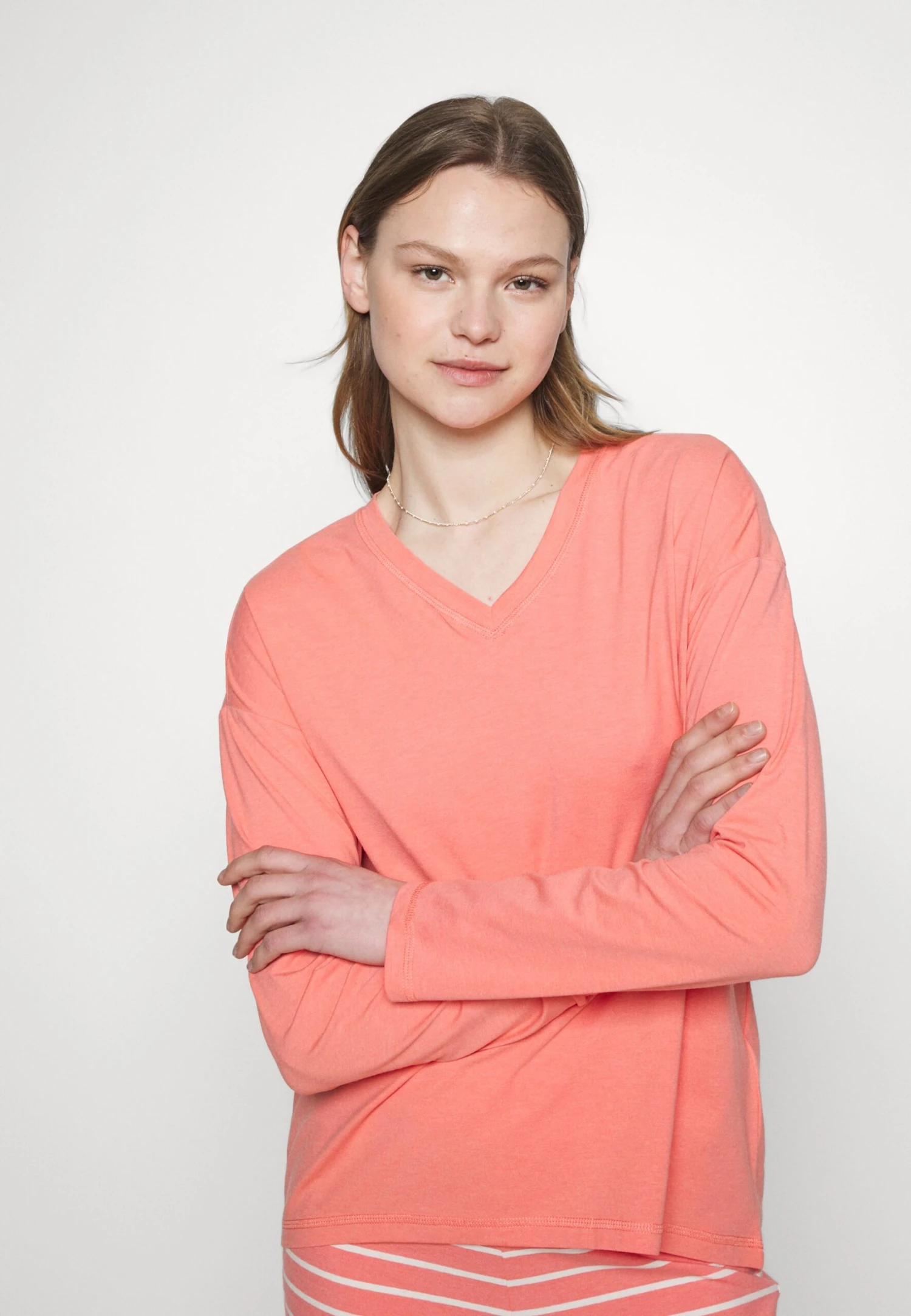 ESPRIT Y D Sus Mel Long Leg Long Sleeve - Pyjama Set - Coral 4 ESPRIT Y D Sus Mel Long Leg Long Sleeve - Pyjama Set - Coral - Image 4