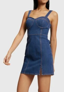 ESPRIT Körperformendes 4-Wege-Stretch - Denim Dress - Blue Dark Washed