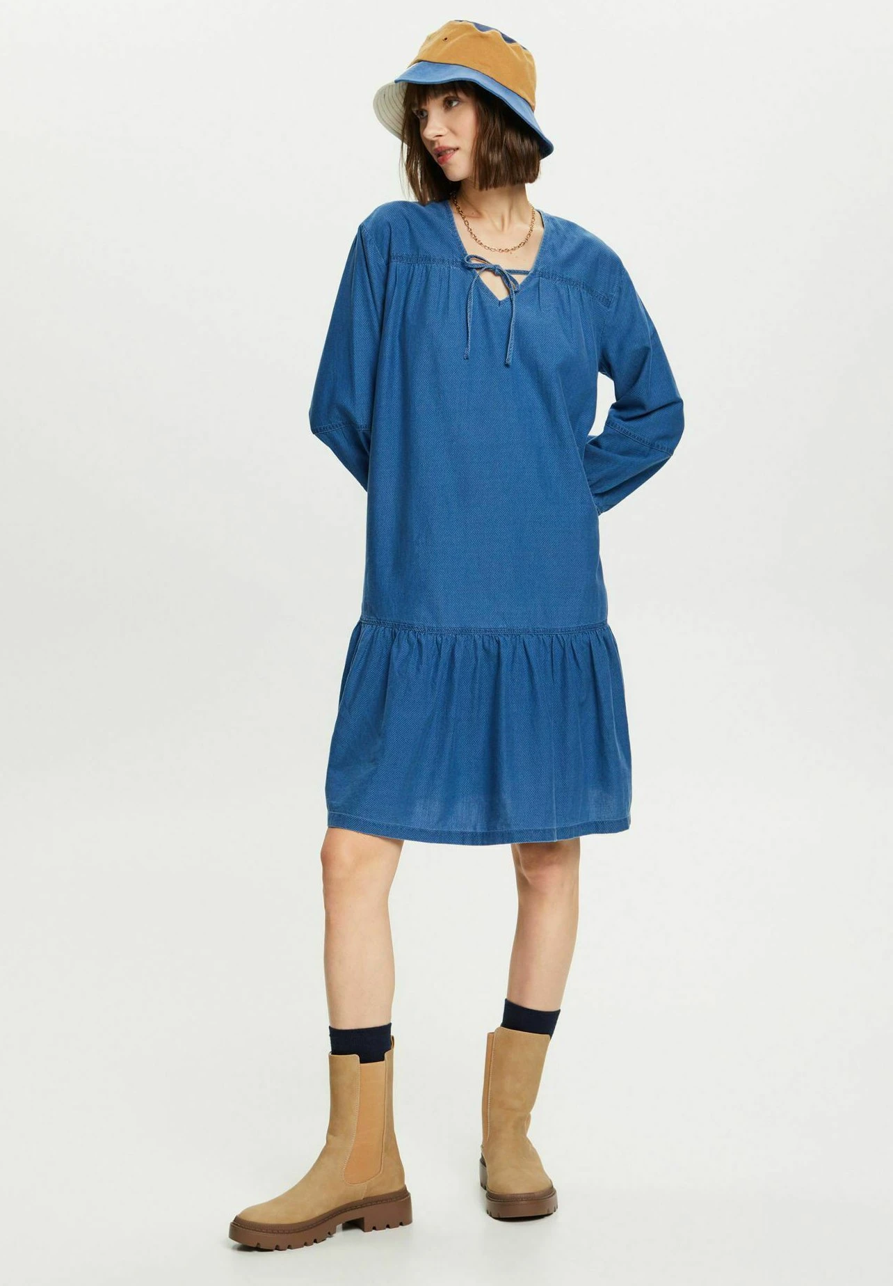 ESPRIT Light- Denim Dress - Navy 2 ESPRIT Light- Denim Dress - Navy - Image 2