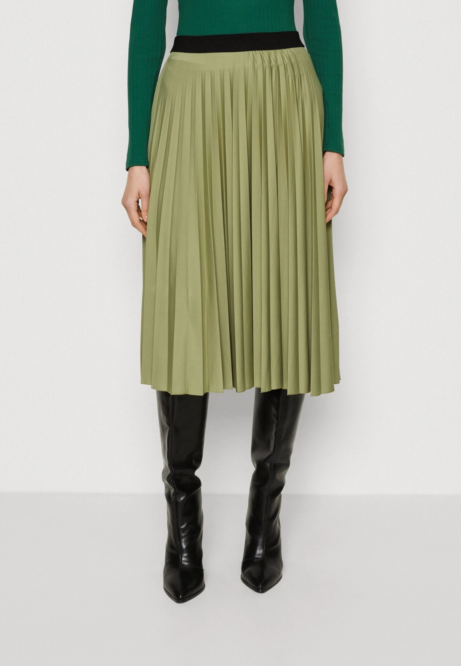 ESPRIT Plissee Skirt - Pleated Skirt - Light Khaki 1 ESPRIT Plissee Skirt - Pleated Skirt - Light Khaki