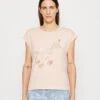 ESPRIT Stitch Detail - Print T-Shirt - Pastel Pink