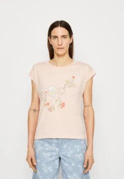 ESPRIT Stitch Detail - Print T-Shirt - Pastel Pink