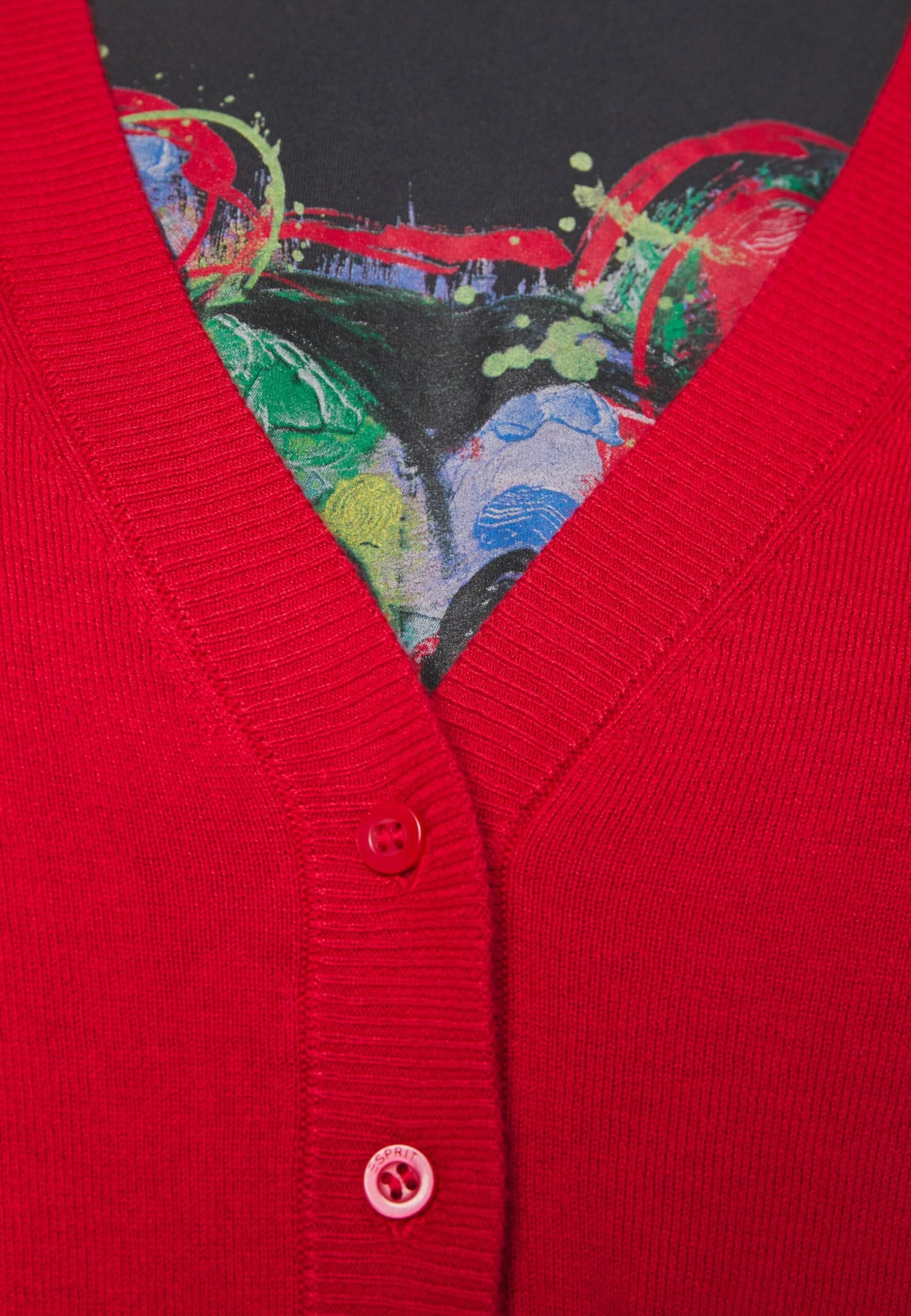 ESPRIT Button Cardigan - Cardigan - Dark Red 7 ESPRIT Button Cardigan - Cardigan - Dark Red - Image 7