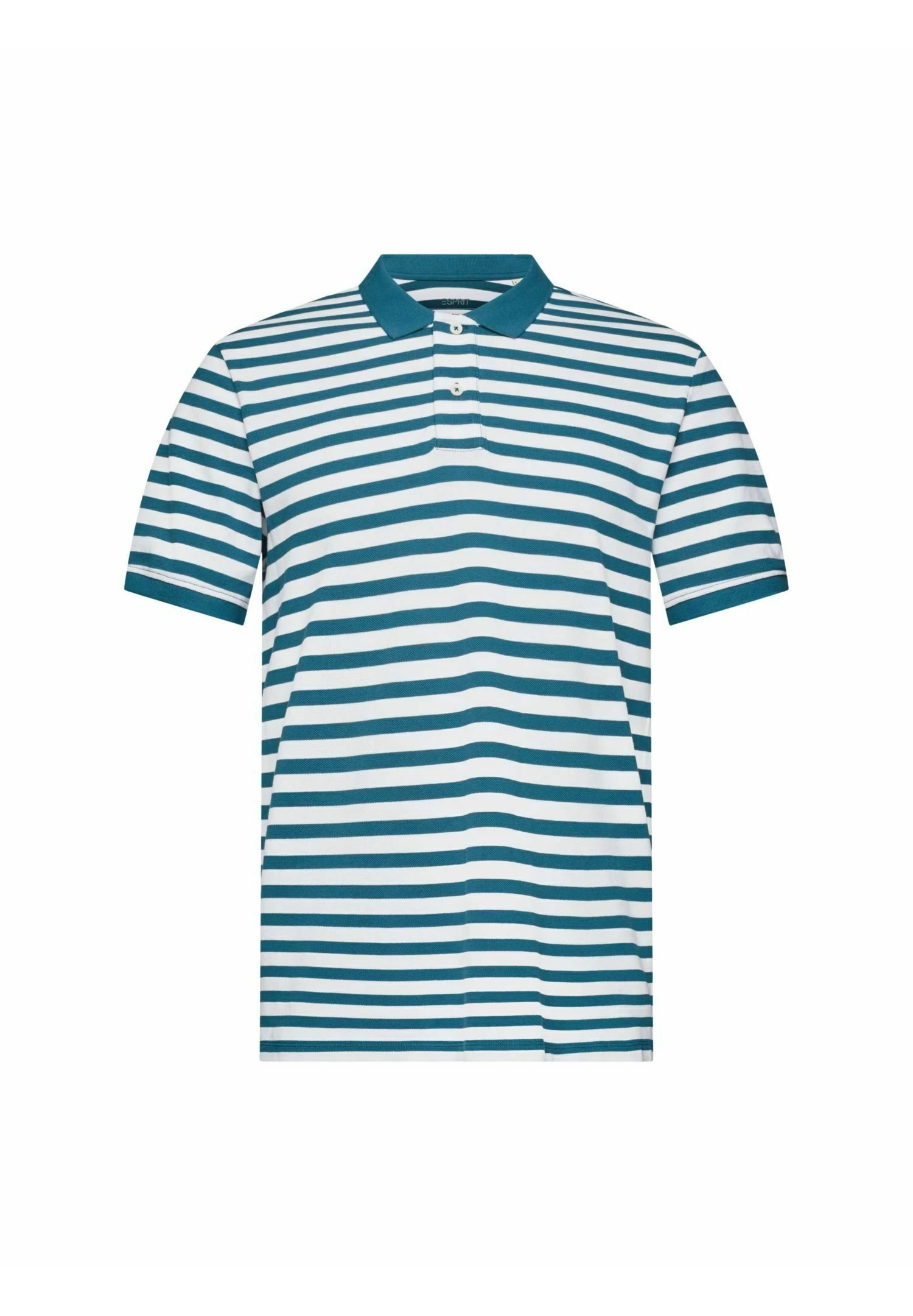 ESPRIT Gestreiftes - Polo Shirt - Petrol Blue 6 ESPRIT Gestreiftes - Polo Shirt - Petrol Blue - Image 6