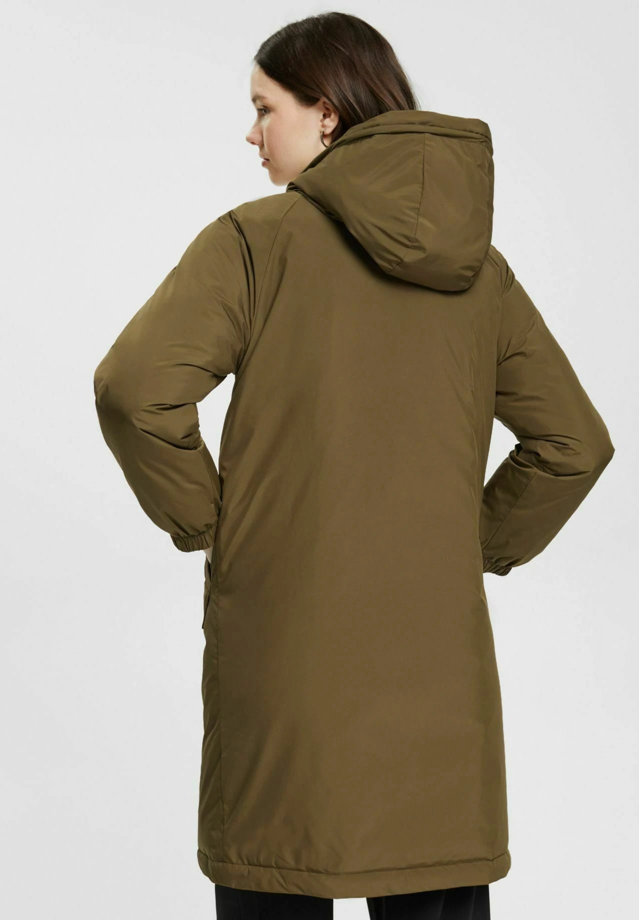 Edc By Esprit Winter Coat - Khaki Green 3 Edc By Esprit Winter Coat - Khaki Green - Image 3