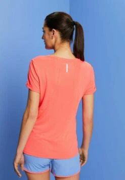 Basic T-Shirt - Coral 13 Basic T-Shirt - Coral -Esprit Sales Store dfb19851ce4c4f478f6df915540a221e