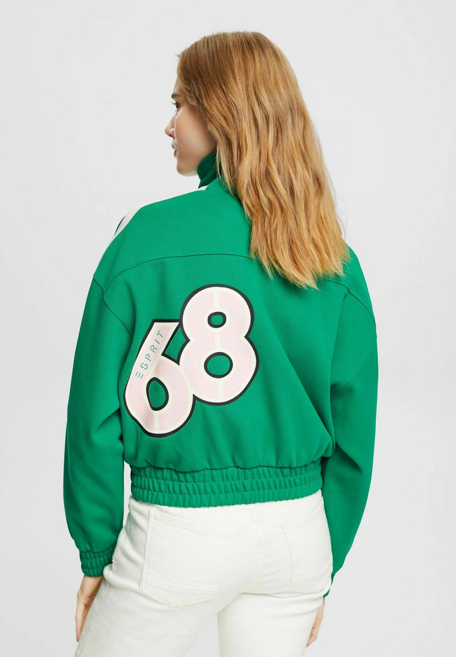ESPRIT Cropped- Training Jacket - Emerald Green 3 ESPRIT Cropped- Training Jacket - Emerald Green - Image 3