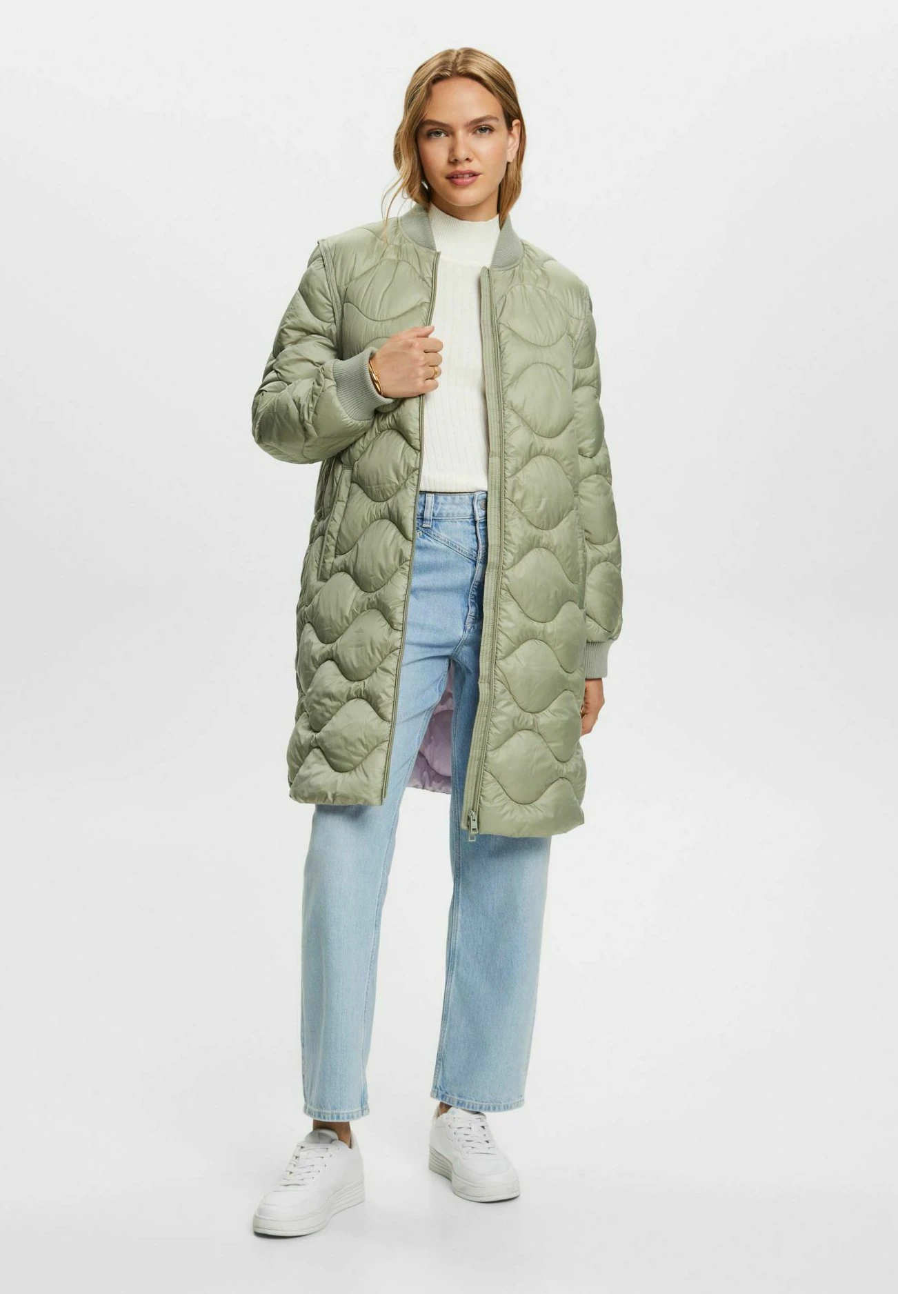 ESPRIT Rcs Modulr Bmbr - Winter Coat - Dusty Green 2 ESPRIT Rcs Modulr Bmbr - Winter Coat - Dusty Green - Image 2