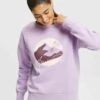 Mit Front-Print - Sweatshirt - Violet