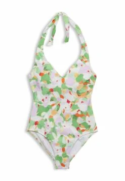 ESPRIT Recycelt Gemusterter Mit Bügel-Cups - Swimsuit - Green -Esprit Sales Store e70332fb5c1248969d78cc4452355a4a
