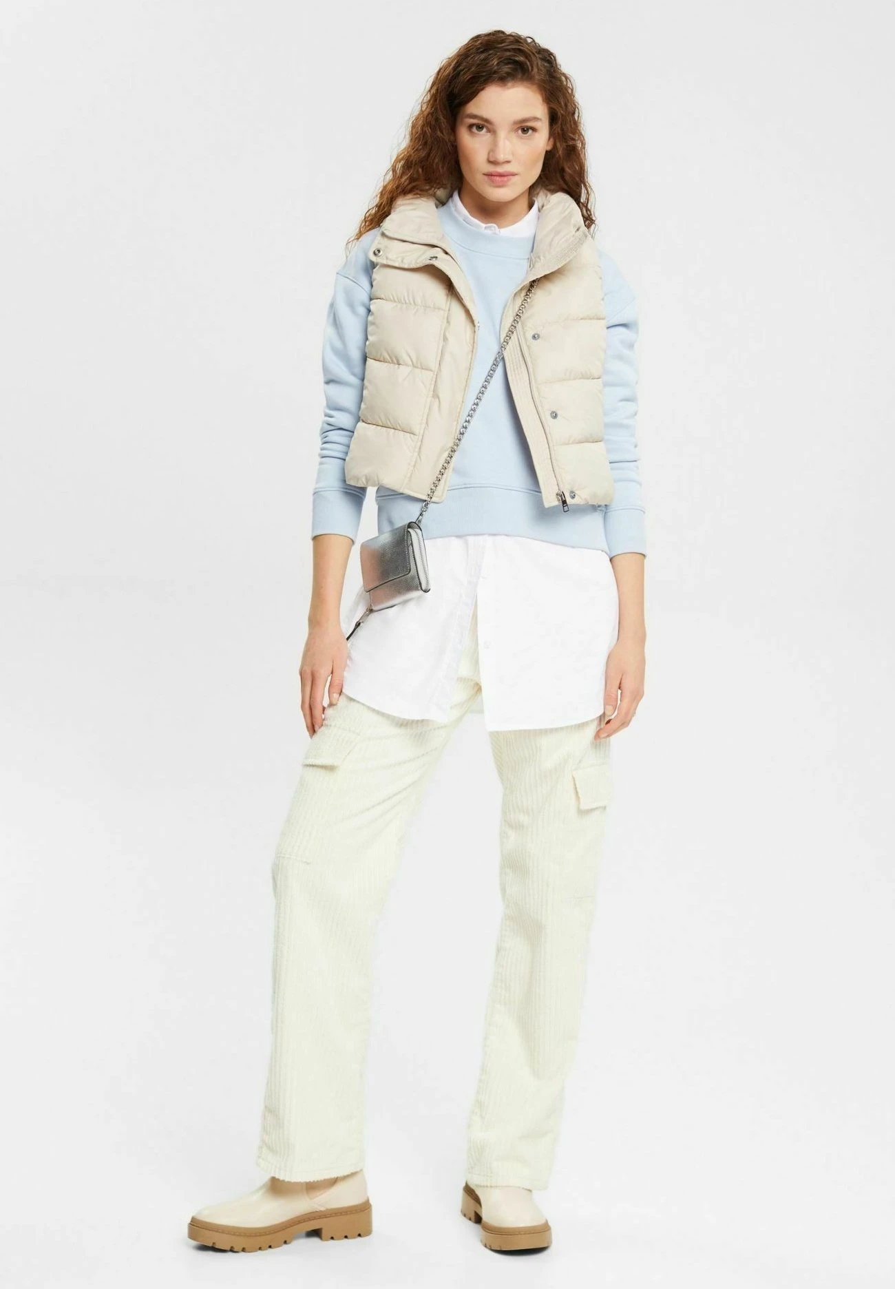 ESPRIT Mit-Logo - Sweatshirt - Pastel Blue 2 ESPRIT Mit-Logo - Sweatshirt - Pastel Blue - Image 2