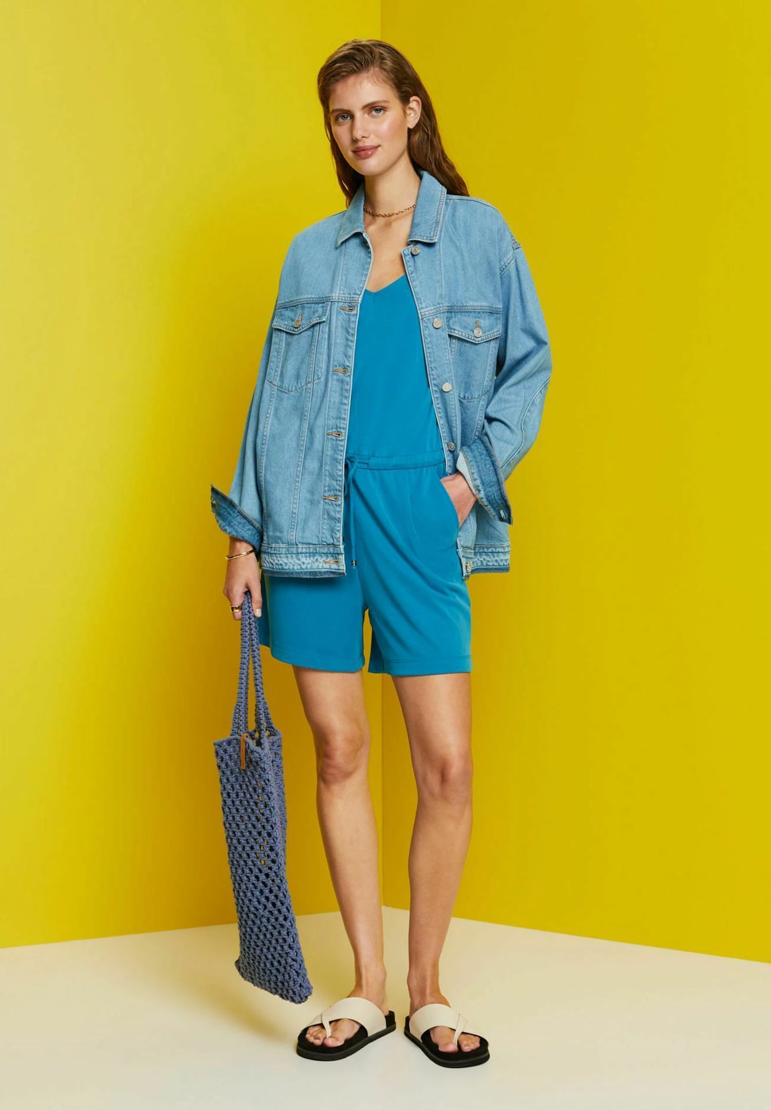 ESPRIT Overalls- Jumpsuit - Dark Turquoise 6 ESPRIT Overalls- Jumpsuit - Dark Turquoise - Image 6