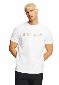ESPRIT Mit Logo - Print T-Shirt - White -Esprit Sales Store ee28225b1fda4dd0827fb0079673e27b