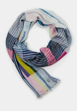 ESPRIT Mit Geometrischen Streifen - Scarf - Pastel Blue 7 ESPRIT Mit Geometrischen Streifen - Scarf - Pastel Blue -Esprit Sales Store eefdc538200341278b82c8e1a68bc9d7