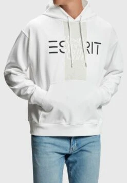 ESPRIT Im Flicken-Look - Hoodie - White