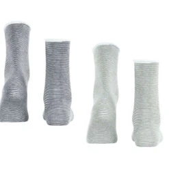 Esprit Allover Stripe 2 Pack Socks - Green -Esprit Sales Store esprit allover stripe 2 pack socks green 31020870