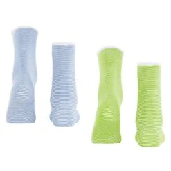 Esprit Allover Stripe 2 Pack Socks - Green/Blue -Esprit Sales Store esprit allover stripe 2 pack socks greenblue 31930952