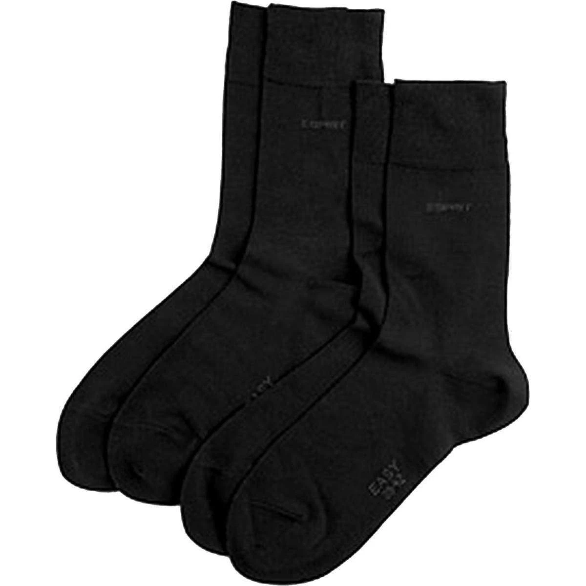 Esprit Basic Soft Cuff 2 Pack Socks - Black 1 Esprit Basic Soft Cuff 2 Pack Socks - Black