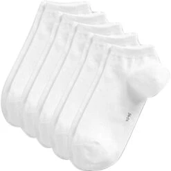 Esprit Block Coloured Sneaker 5 Pack Socks - White