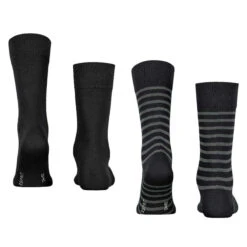 Esprit Fine Stripe 2 Pack Socks - Black -Esprit Sales Store esprit fine stripe 2 pack socks black 31021113