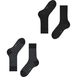 Esprit Fine Stripe 2 Pack Socks - Black -Esprit Sales Store esprit fine stripe 2 pack socks black 31021115