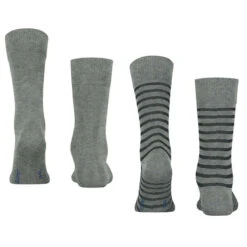 Esprit Fine Stripe 2 Pack Socks - Light Grey -Esprit Sales Store esprit fine stripe 2 pack socks light grey 31021128