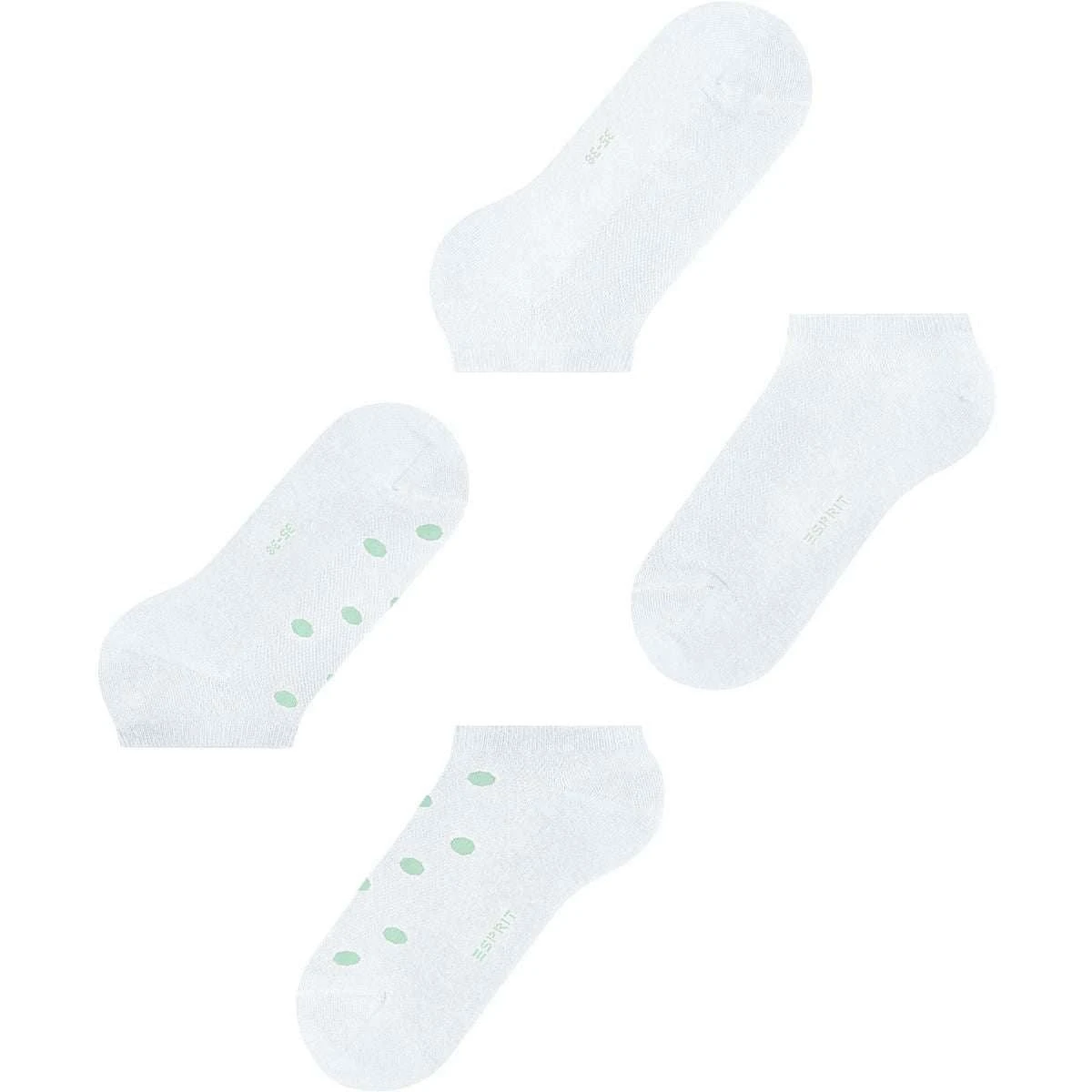 Esprit Mesh Dot 2 Pack Sneaker Socks - Raw White 5 Esprit Mesh Dot 2 Pack Sneaker Socks - Raw White - Image 5