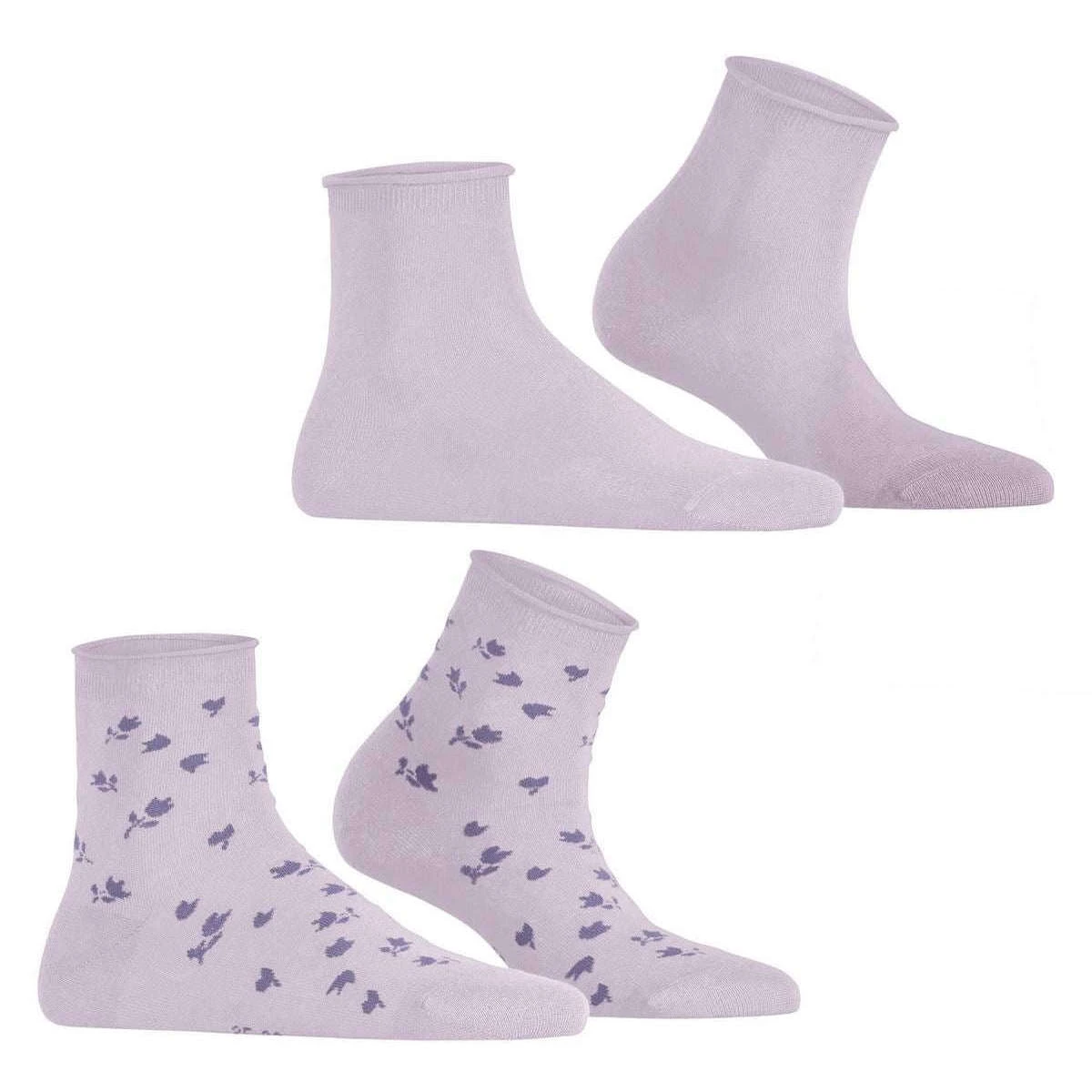 Esprit Mini Flower 2 Pack Short Socks - Anemone Pink 2 Esprit Mini Flower 2 Pack Short Socks - Anemone Pink - Image 2