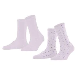 Esprit Playful Dot 2 Pack Socks - Anemone Pink