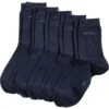 Esprit Soild Basic Mid-Calf 5 Pack Socks - Marine Navy