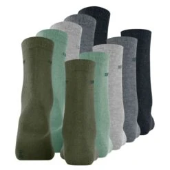 Esprit Solid Mix 5 Pack Socks - Green/Grey Mix -Esprit Sales Store esprit solid mix 5 pack socks greengrey mix 31935117