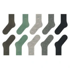 Esprit Solid Mix 5 Pack Socks - Green/Grey Mix -Esprit Sales Store esprit solid mix 5 pack socks greengrey mix 31935123