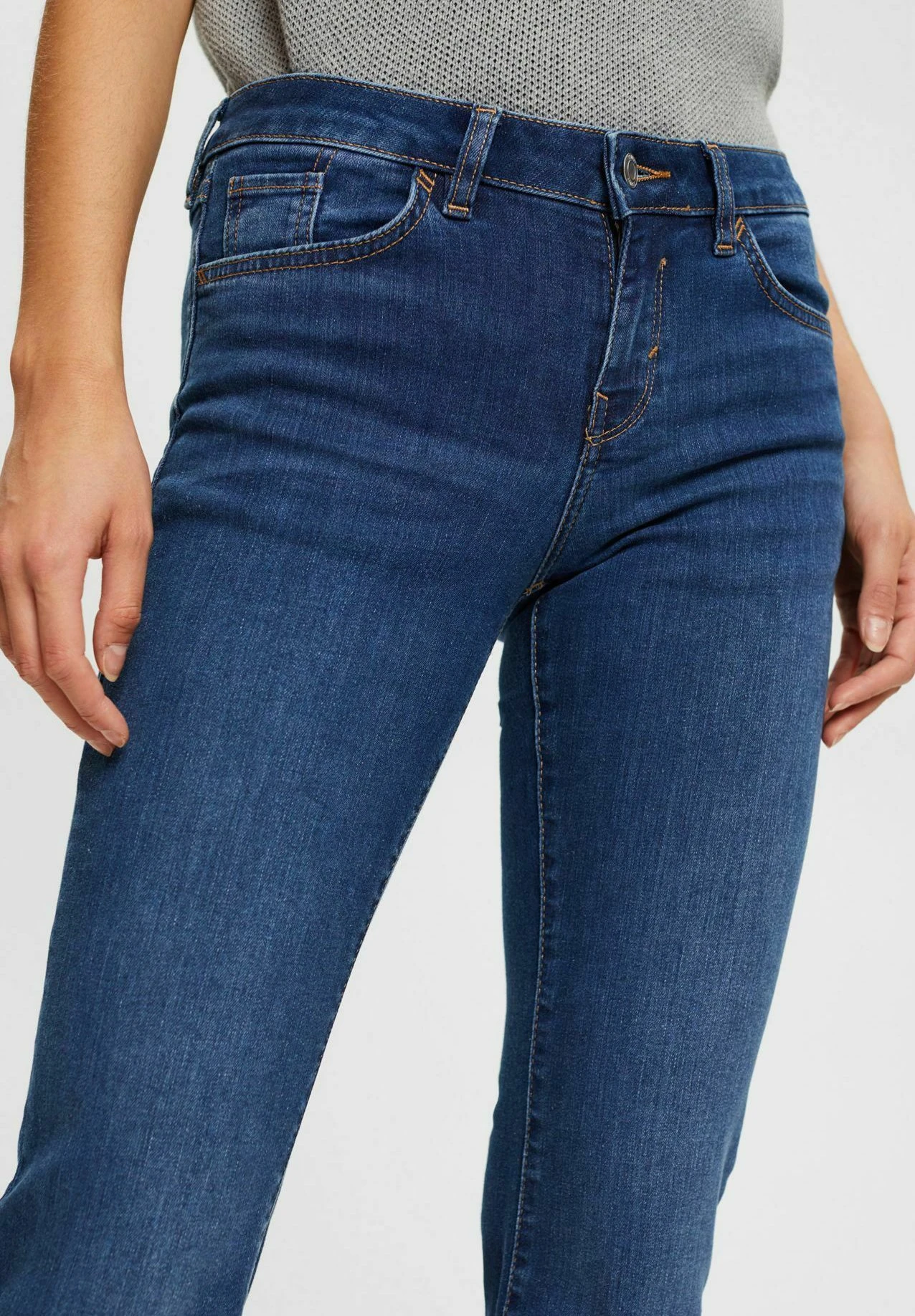 Edc By Esprit Flared Jeans - Blue Dark Washed 4 Edc By Esprit Flared Jeans - Blue Dark Washed - Image 4