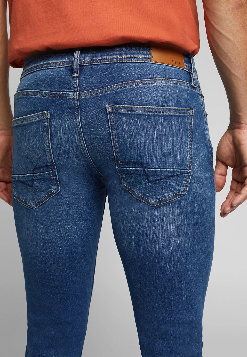 ESPRIT Slim Fit Jeans - Blue Medium Washed 4 ESPRIT Slim Fit Jeans - Blue Medium Washed - Image 4