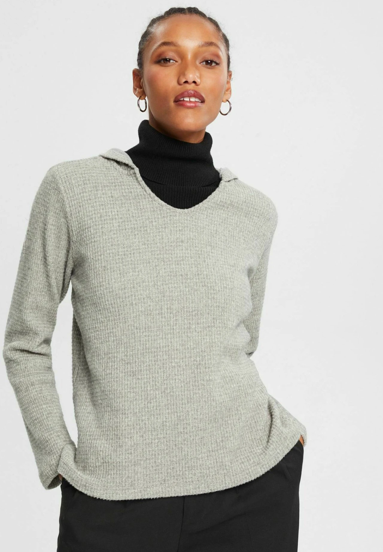 Edc By Esprit Hoodie - Medium Grey 1 Edc By Esprit Hoodie - Medium Grey