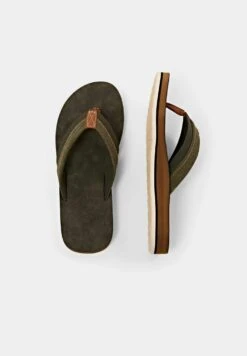ESPRIT Mit Details - T-Bar Sandals - Khaki Green -Esprit Sales Store f593ec35f4924fbbb8da3a69d53b326e