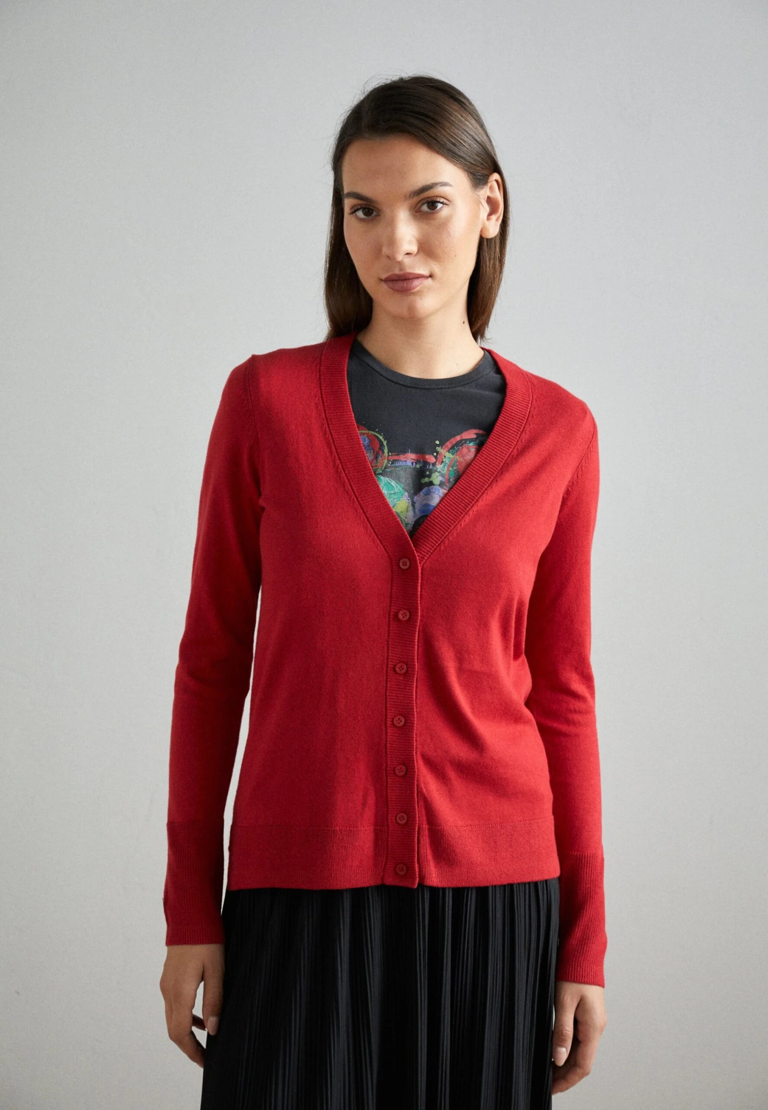 ESPRIT Button Cardigan - Cardigan - Dark Red 1 ESPRIT Button Cardigan - Cardigan - Dark Red