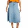 ESPRIT A-Line Skirt - Blue Medium Washed New