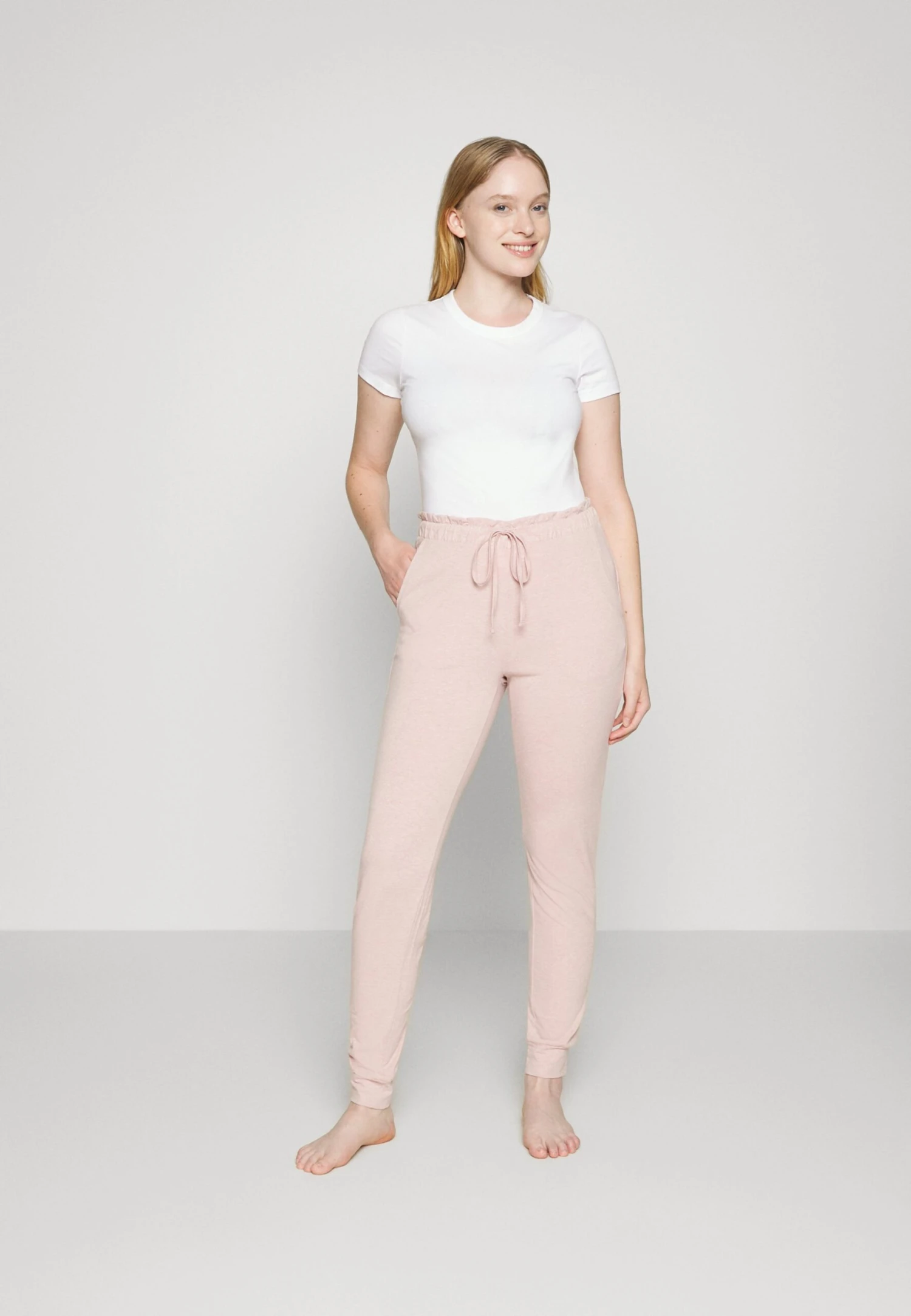 ESPRIT Cosy Melange Sus Single Long - Pyjama Bottoms - Old Pink 2 ESPRIT Cosy Melange Sus Single Long - Pyjama Bottoms - Old Pink - Image 2