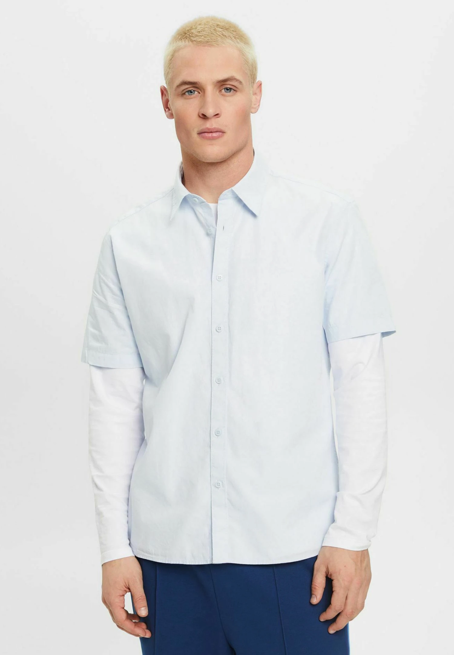 Edc By Esprit Kurzärmeliges - Shirt - Light Blue 1 Edc By Esprit Kurzärmeliges - Shirt - Light Blue