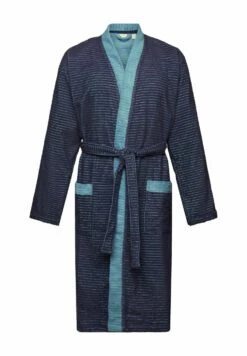 ESPRIT Mit Strukturstreifen - Dressing Gown - Navy Blue -Esprit Sales Store fd244d19e8cf4df1ae4b374b577580fa