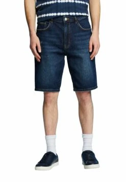 Edc By Esprit Denim Shorts - Dark Blue Denim