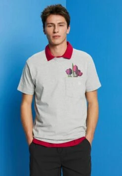 ESPRIT Print T-Shirt - Light Grey New -Esprit Sales Store fe67aa54f7f5422f94a1169801cd6283